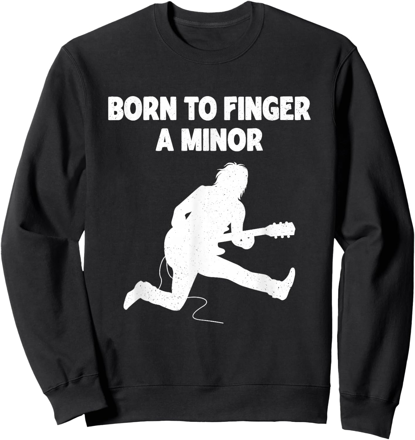 Born To Finger A Minor Guitar Sweatshirt - Sweatshirt | Black