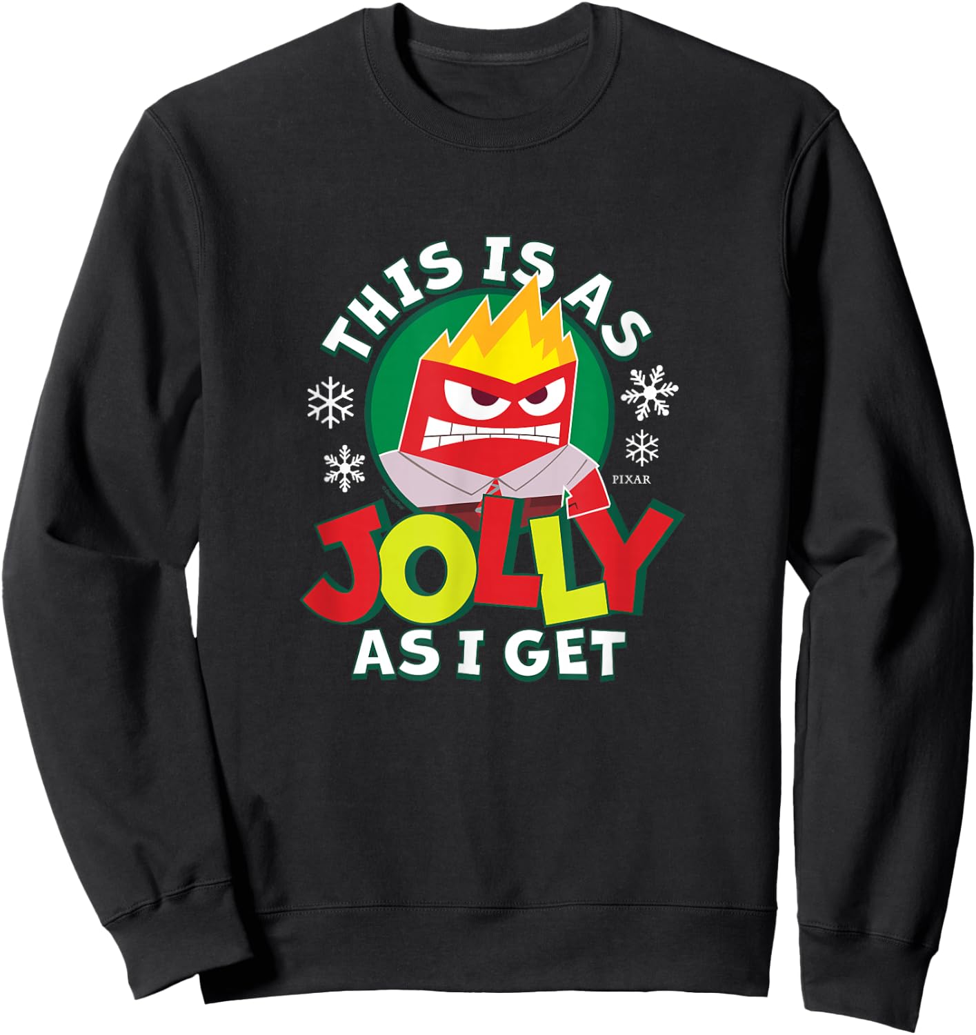 Inside Out 2 - Anger Christmas This is As Jolly As I Get Sweatshirt - Sweatshirt | Black