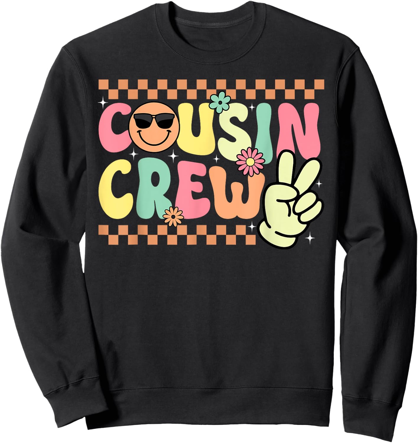 Cousin Crew Pajamas Kids Girls Toddler Matching Sweatshirt - Sweatshirt | Black