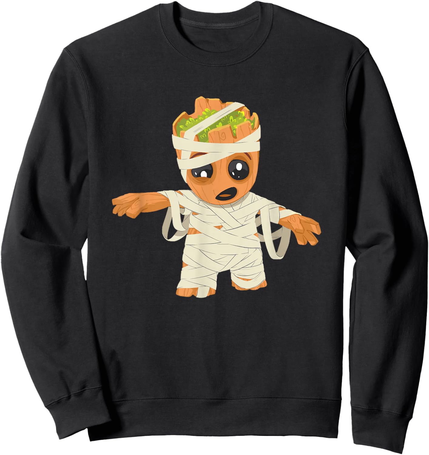 Marvel Classic Halloween Baby Groot Cute Mummy Costume Sweatshirt - Sweatshirt | Black