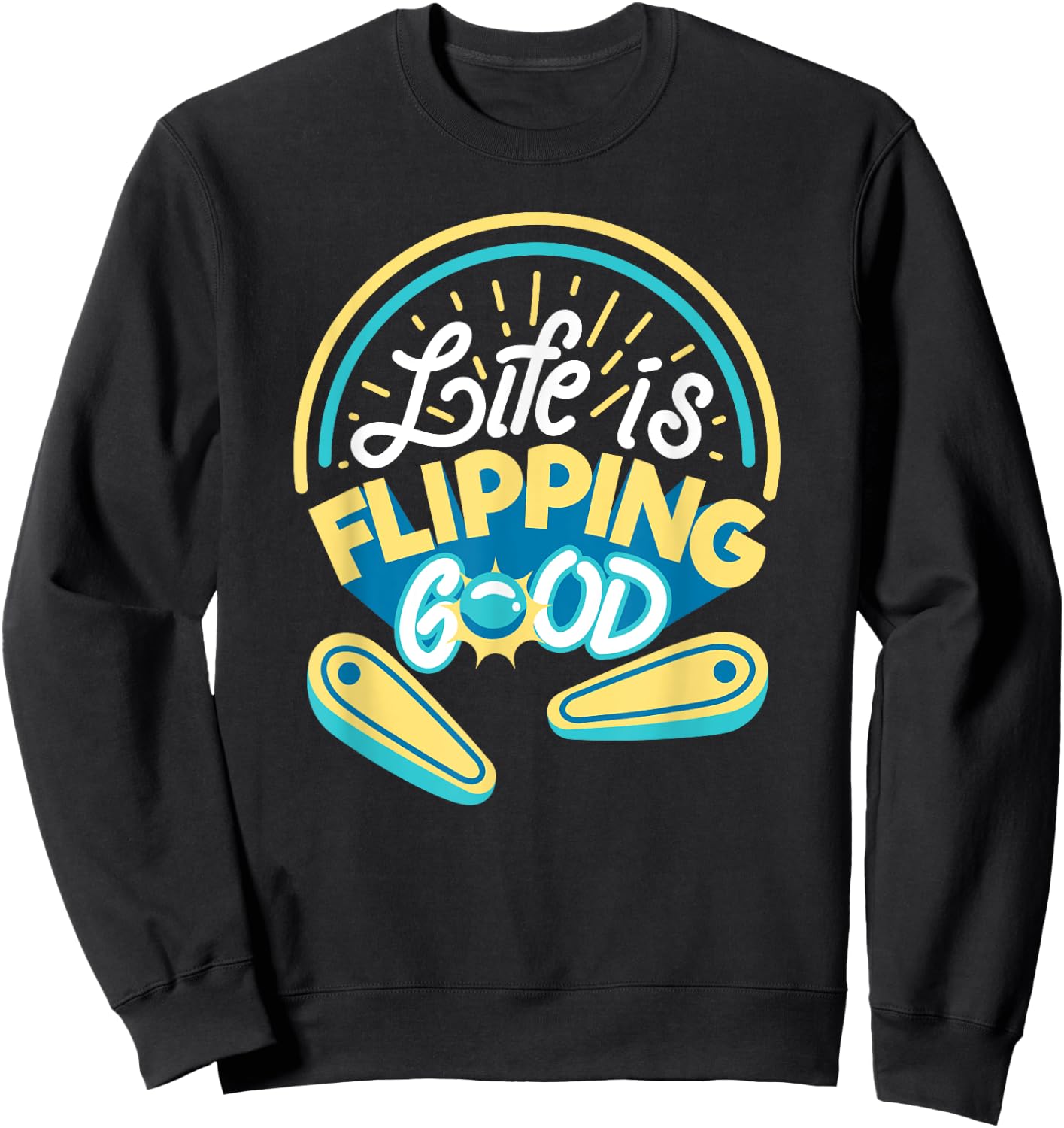 Classic Retro Arcade Pinball - Arcade Game Retro 80s Gaming Sweatshirt - Sweatshirt | Black