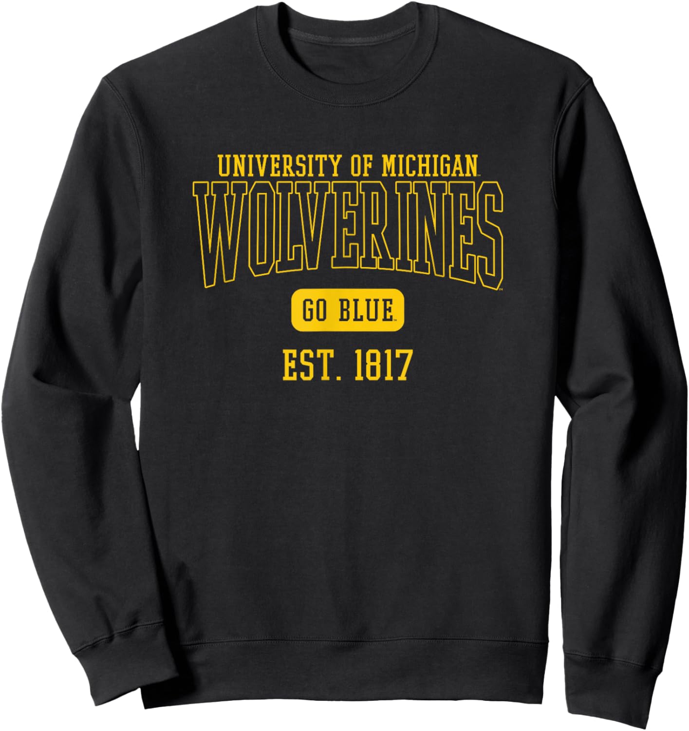 University of Michigan Wolverines U of M Est. Date Sweatshirt - Sweatshirt | Black