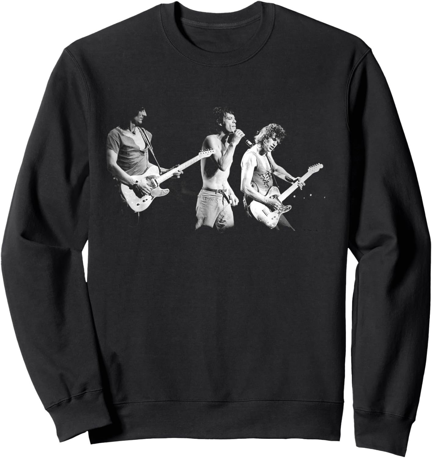 Rolling Stones Jagger Wood & Richards 1982 Tour Sweatshirt - Sweatshirt | Black