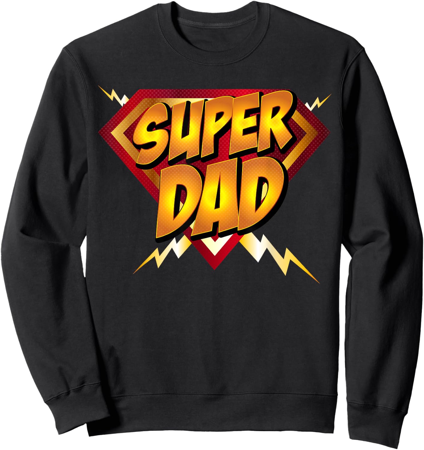 Super Dad Superhero Superdad Father's Day Sweatshirt - Sweatshirt | Black