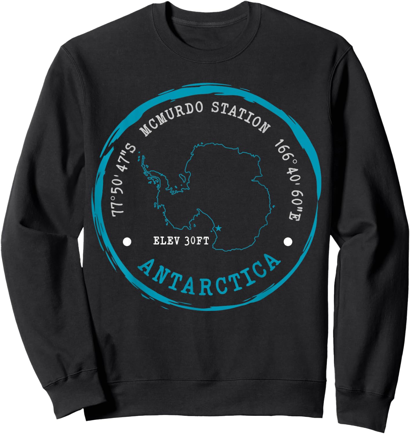 Antarctica - Explore South Pole - Antarctic Circle Sweatshirt - Sweatshirt | Black