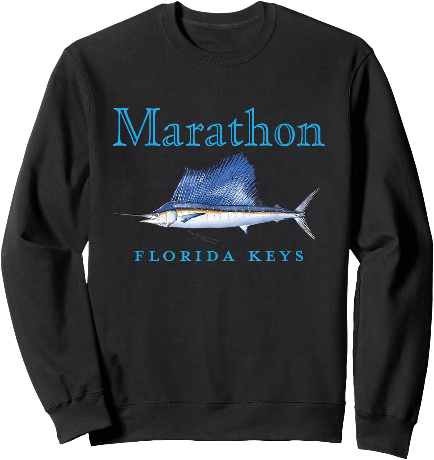 Marathon Florida Keys Sailfish Design Sweatshirt - Sweatshirt | Black