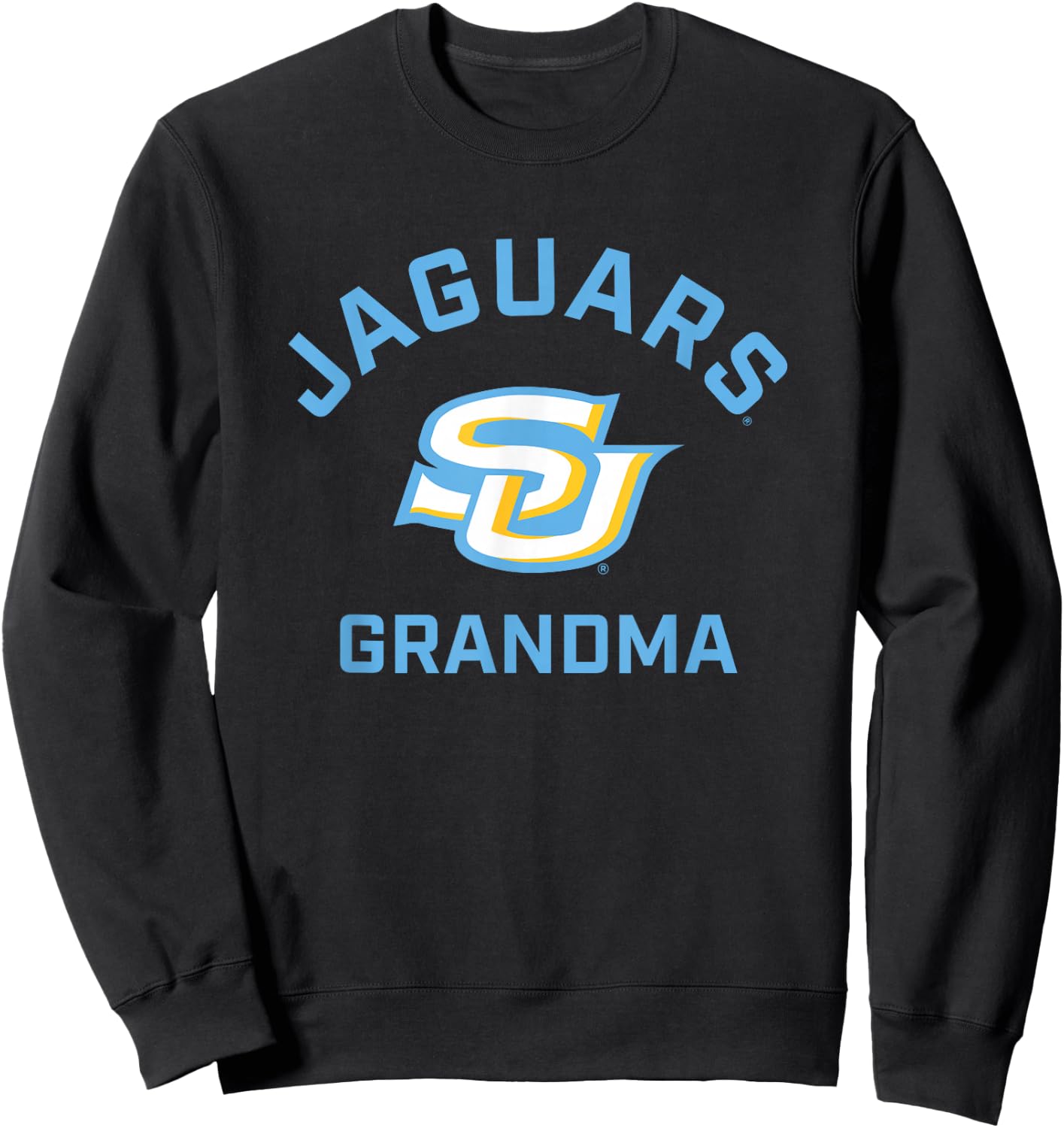 Southern University Jaguars Arched Grandma Sweatshirt - Sweatshirt | Black
