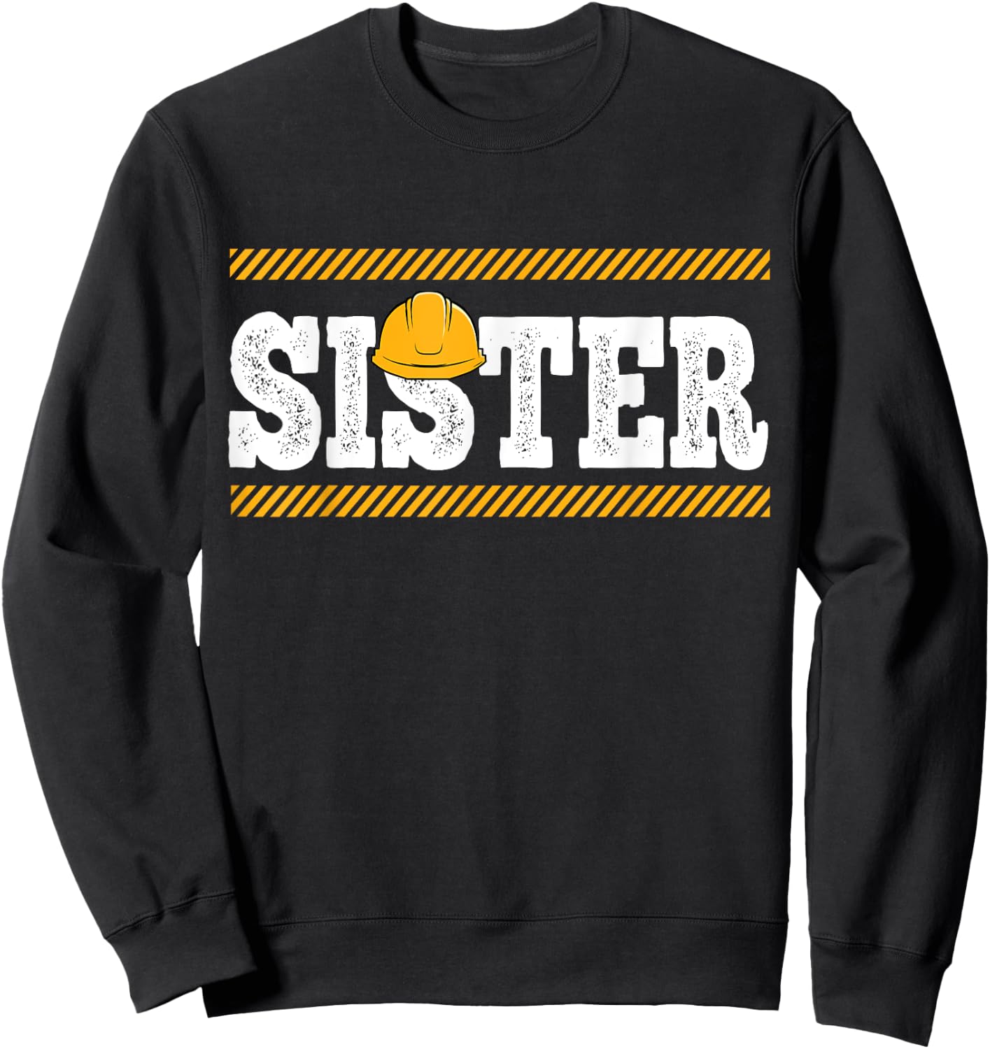 Funny Sister Construction Excavator Kids Boy Matching Family Sweatshirt - Sweatshirt | Black