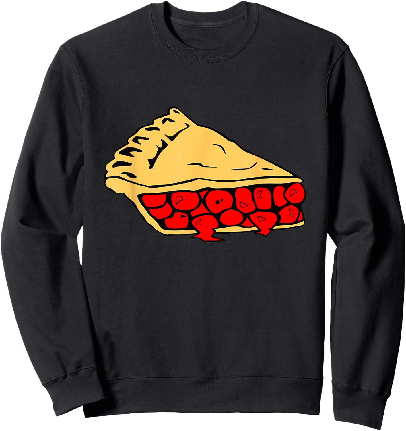 Cherry Pie Slice Funny Random Conversation Piece Sweatshirt - Sweatshirt | Black