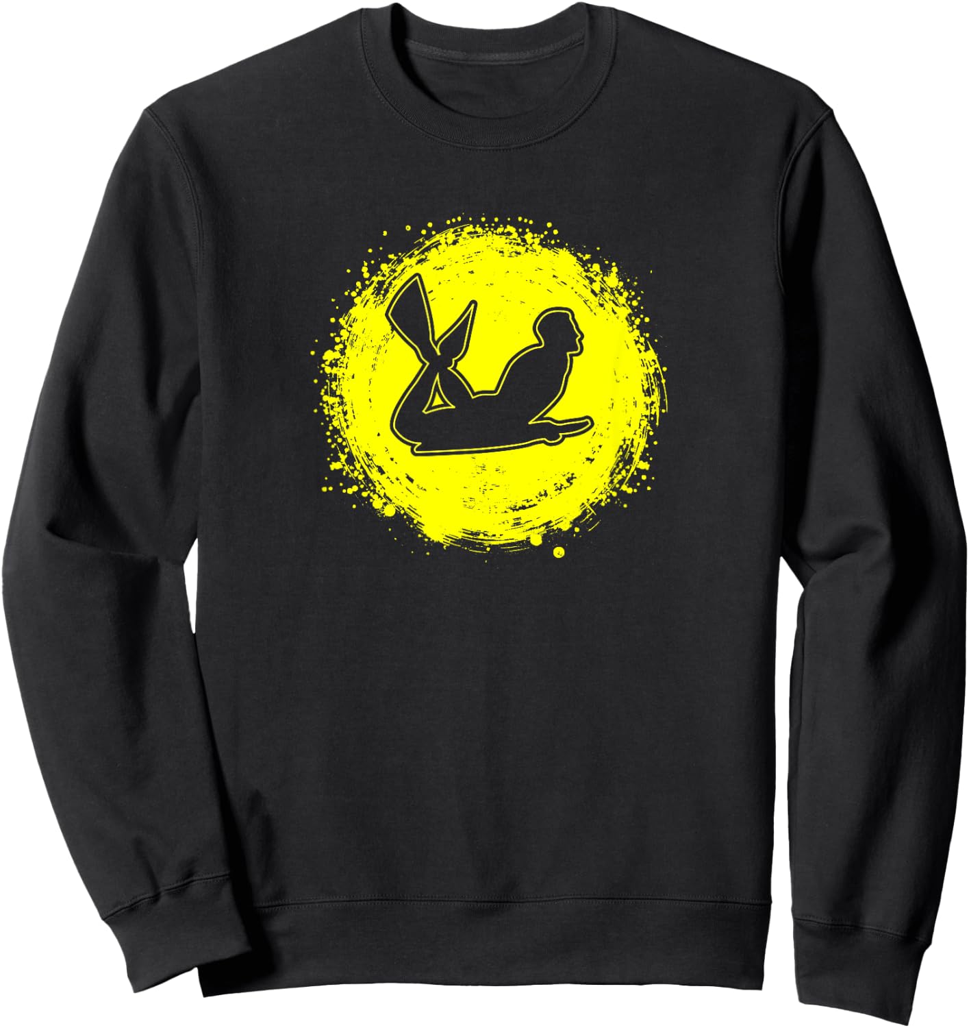 Minimalistic Bodyboard Graphic Bodyboarding Vintage Sweatshirt - Sweatshirt | Black