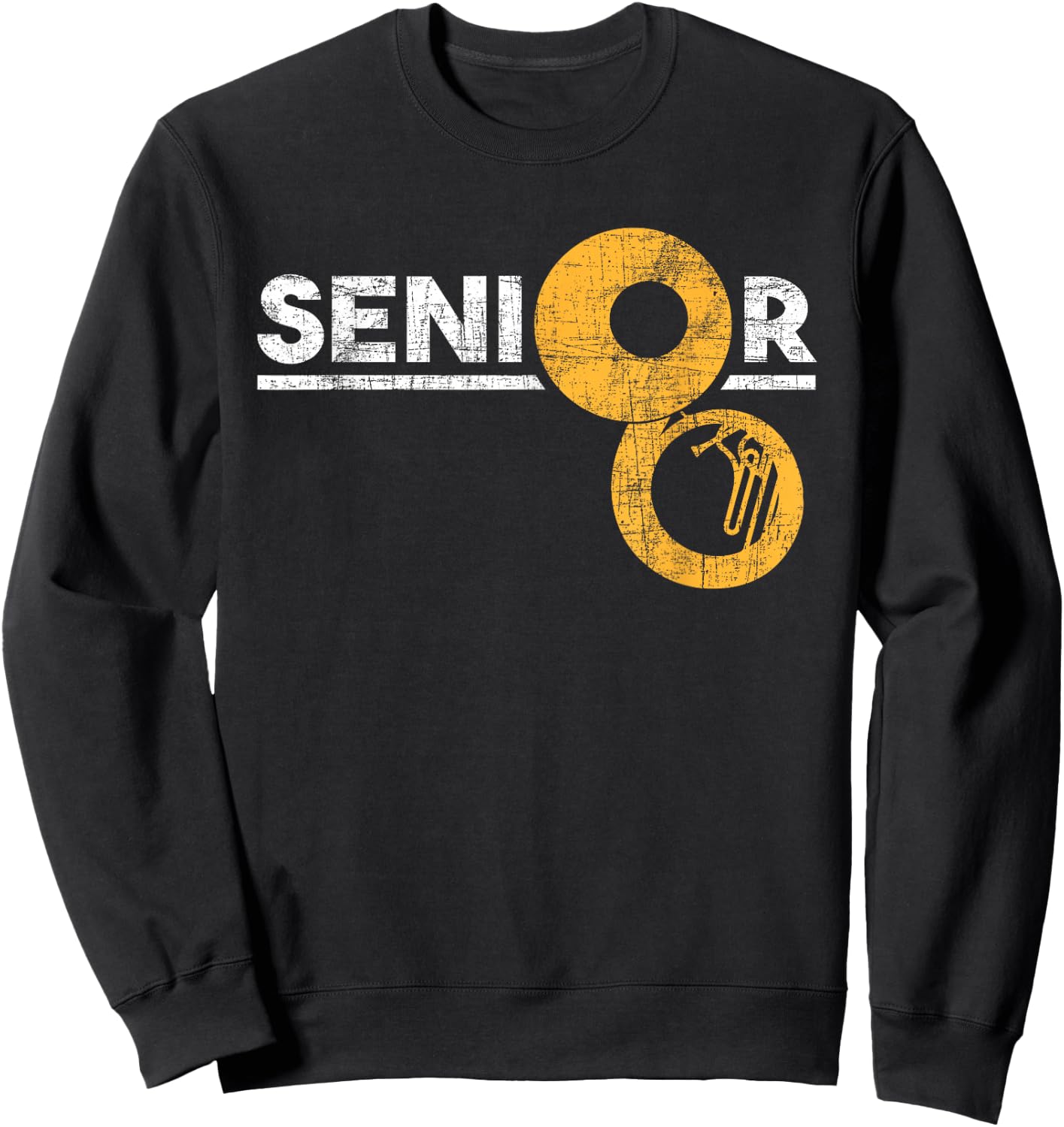 Senior - Sousaphone Player Musical Instrument Lover Sweatshirt - Sweatshirt | Black
