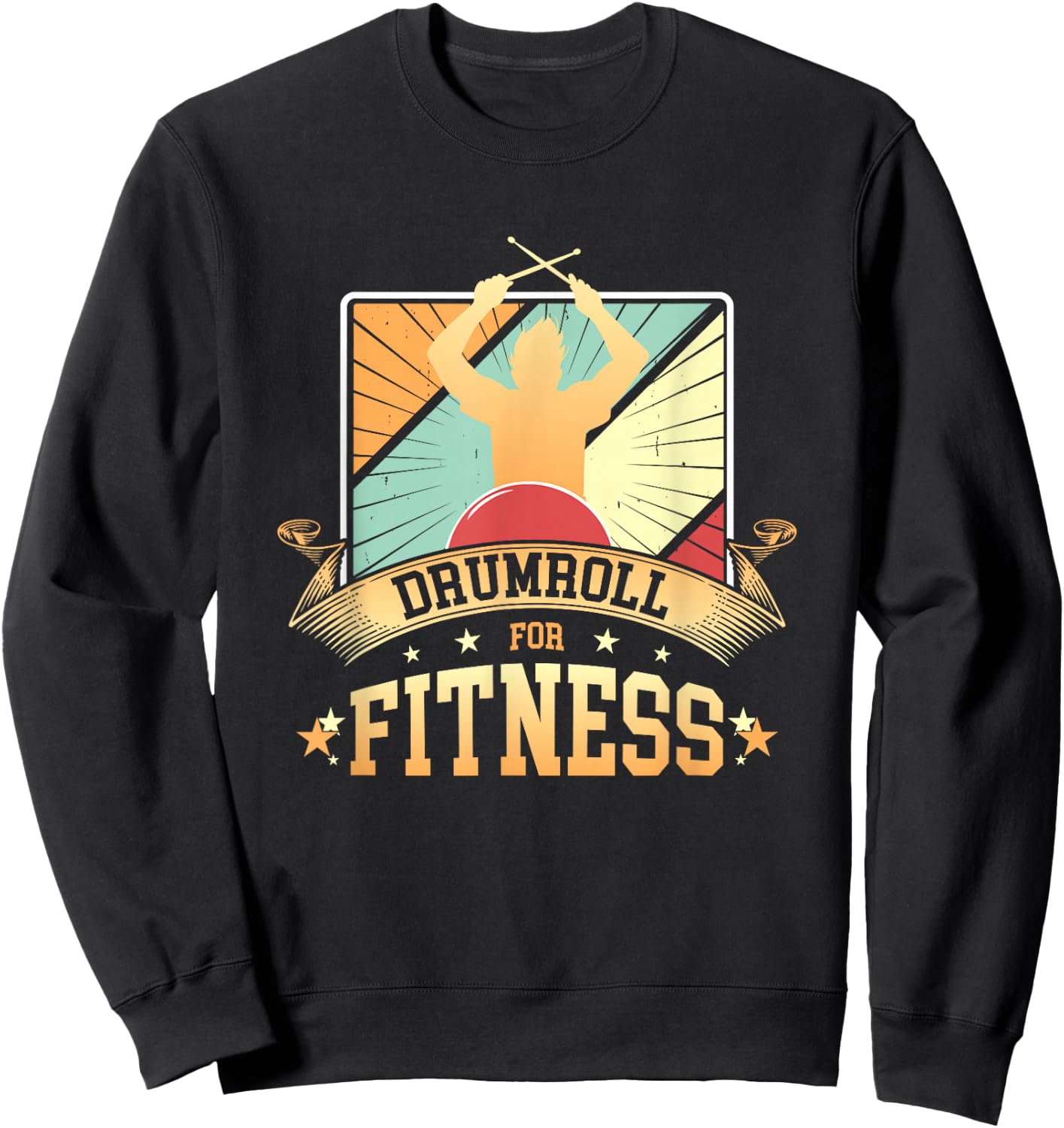 Cardio Drumming Gym Exercise Funny Fitness Class Workout Sweatshirt - Sweatshirt | Black
