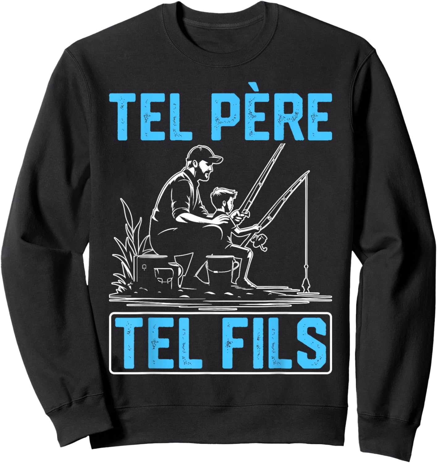 Like father such son accessory fisherman fishing humour child Sweatshirt - Sweatshirt | Black