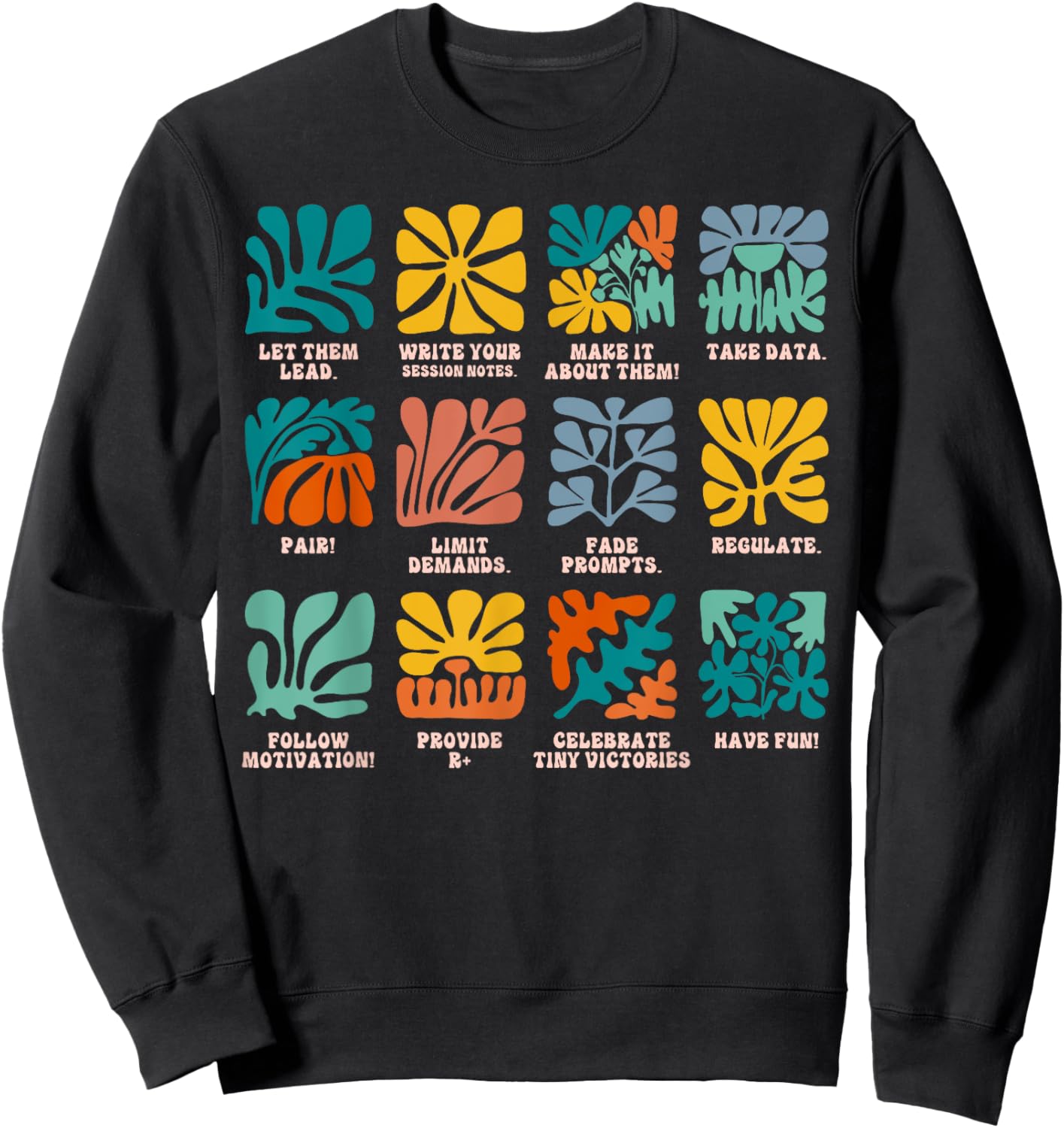 ABA Applied Behavior Analyst Advocate Autism Lets Them Lead Sweatshirt - Sweatshirt | Black