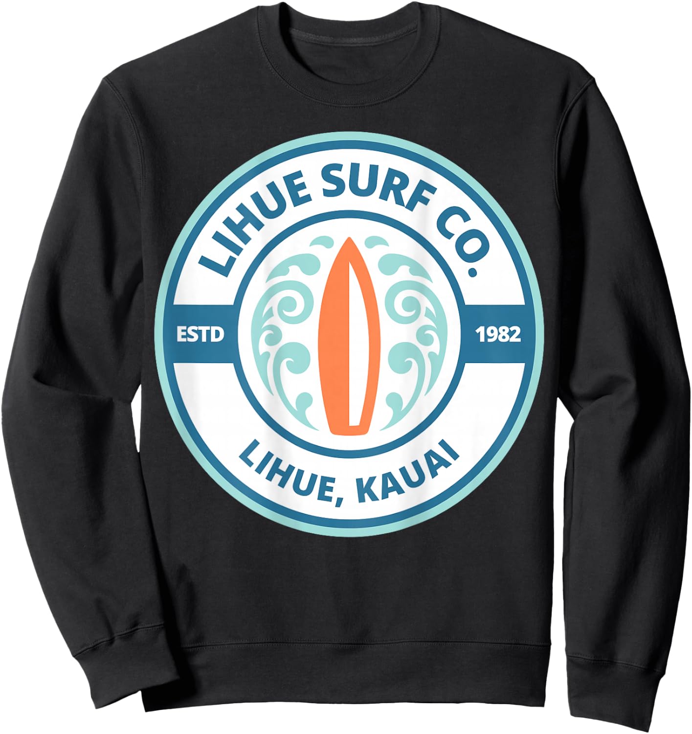 Lihue Surf Company Back Logo Kauai Sweatshirt - Sweatshirt | Black