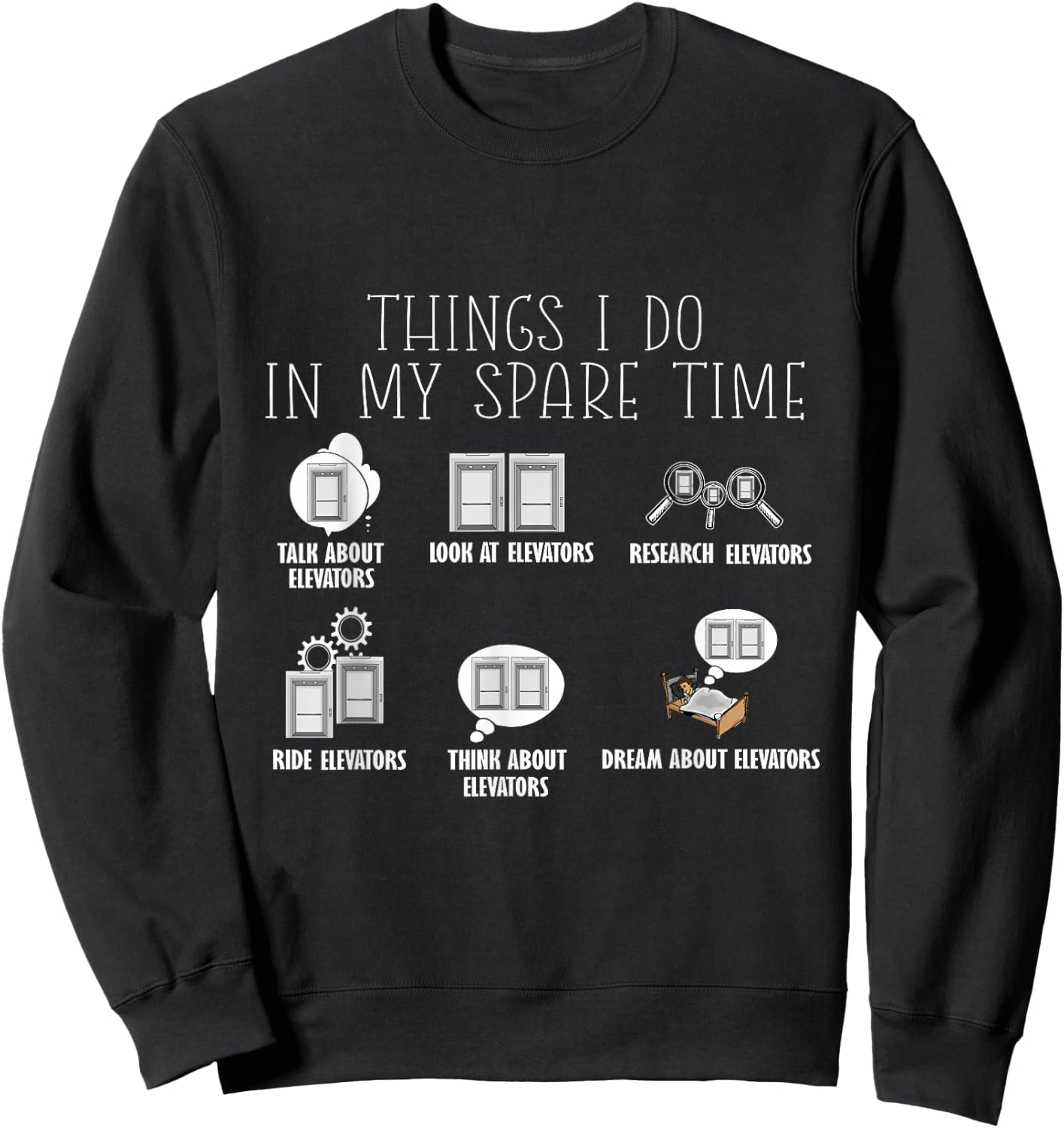 Elevator Constructor Elevator Mechanic Elevator Sweatshirt - Sweatshirt | Black