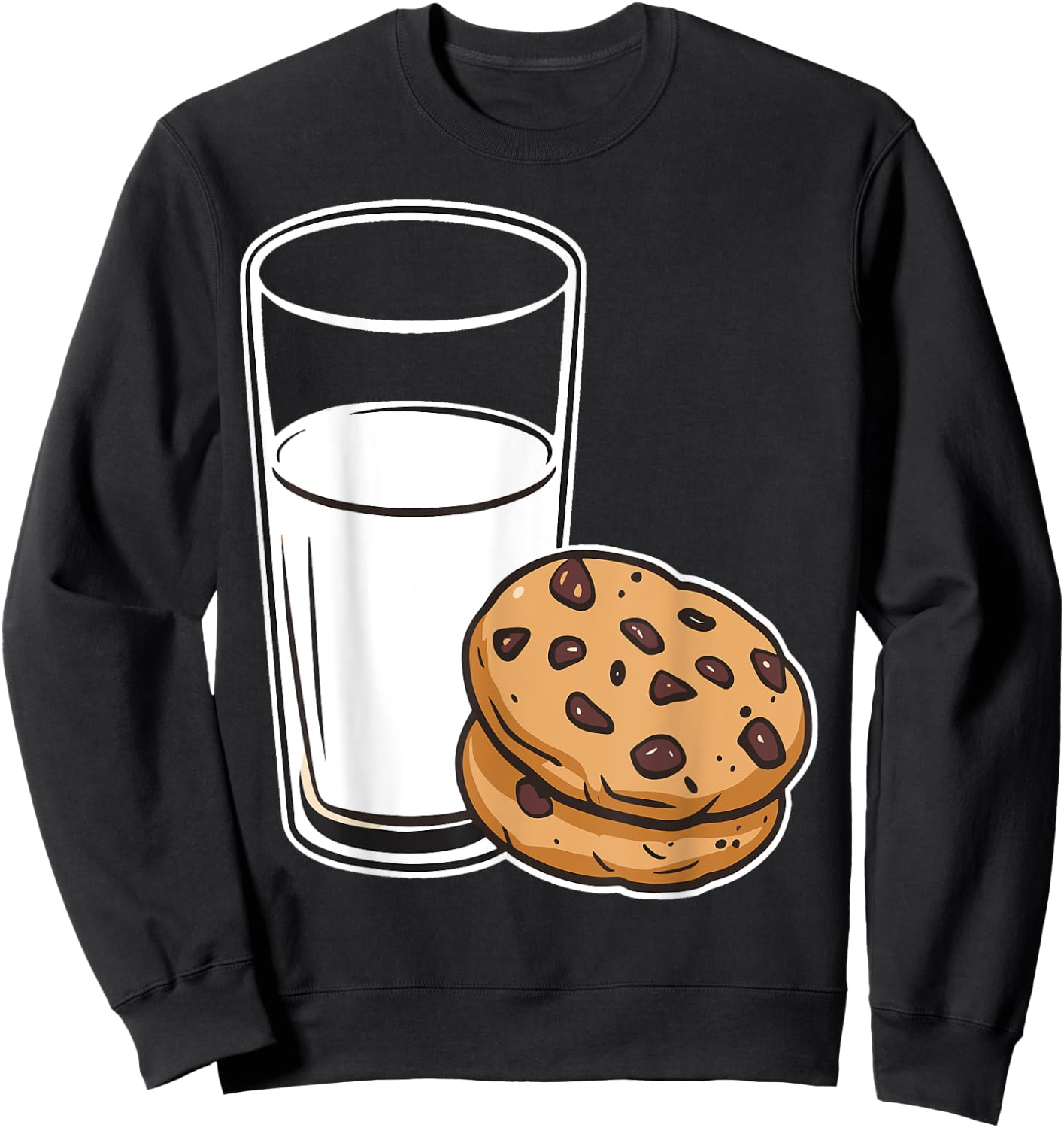 Milk and COOKIES Couples Halloween Costume Matching Sweatshirt - Sweatshirt | Black