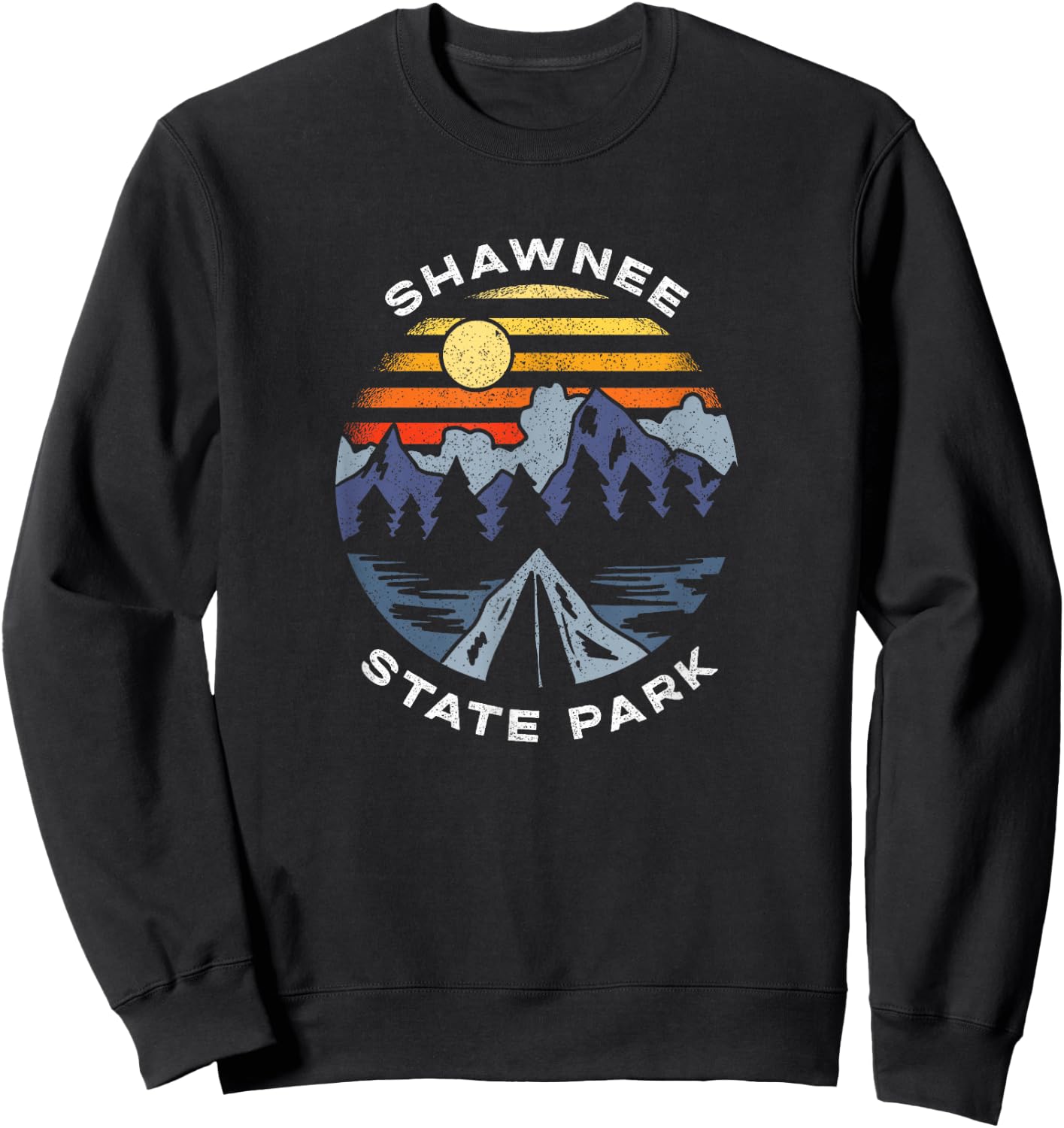 Shawnee State Park Ohio Forest Camping Vacation Sweatshirt - Sweatshirt | Black