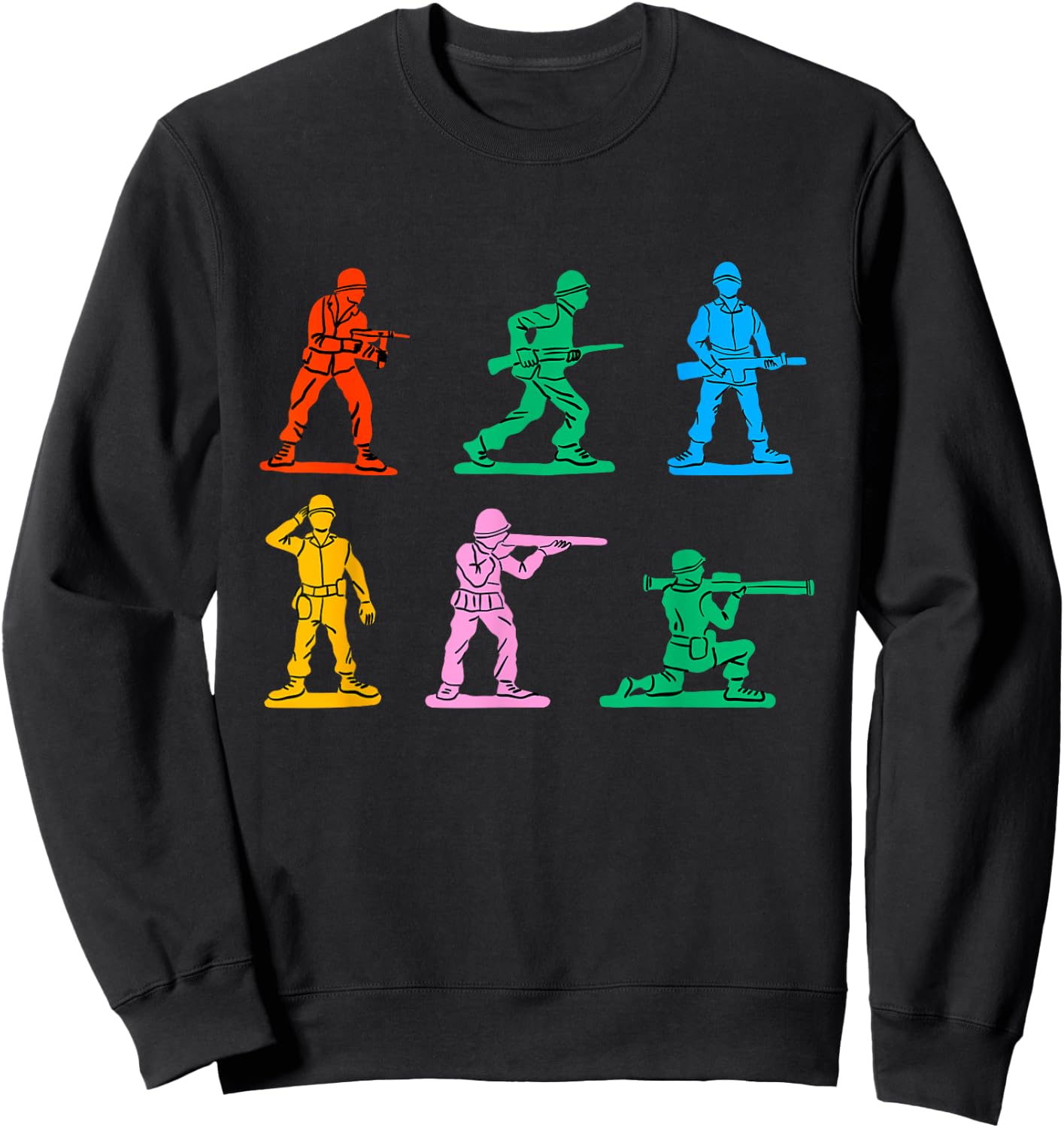 Cool Plastic Soldiers toys Illustration Graphic Designs Sweatshirt - Sweatshirt | Black