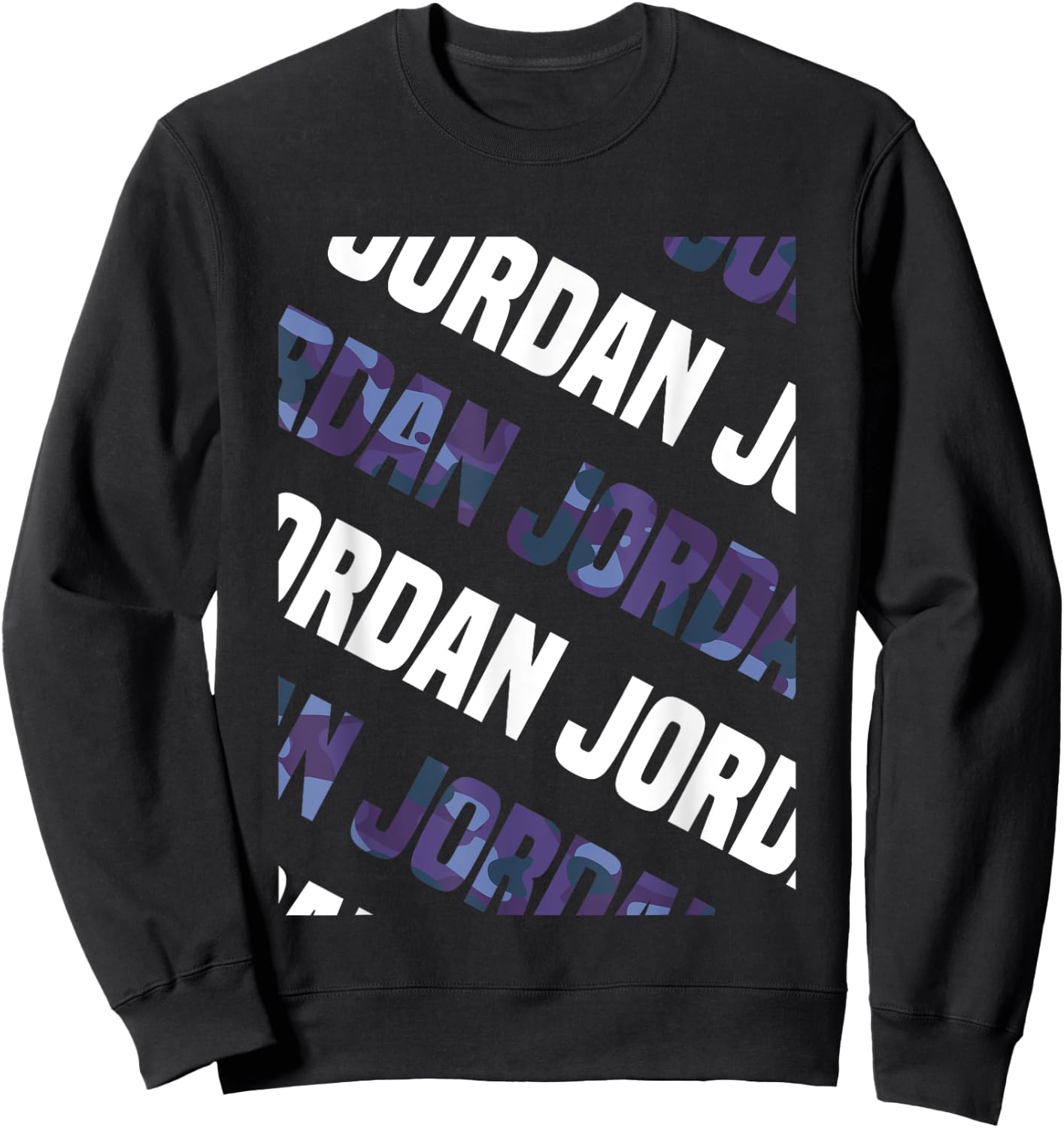 Jordan Camo Pattern Purple Camouflage Sweatshirt - Sweatshirt | Black