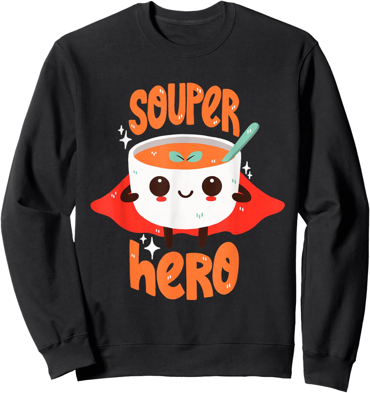 Superhero Soup Pun Sweatshirt - Sweatshirt | Black