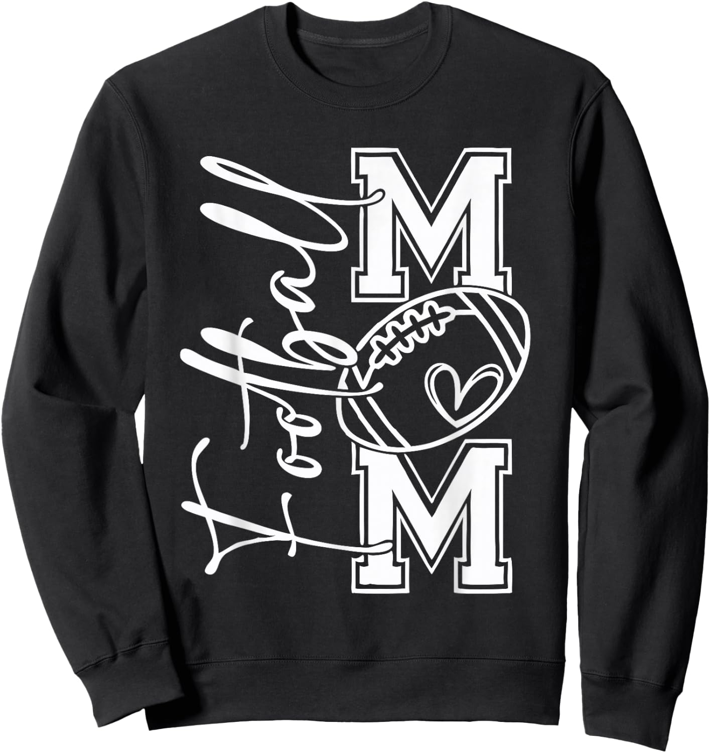 Football Mom Football Mom Football Mom Football Football Mom Sweatshirt - Sweatshirt | Black