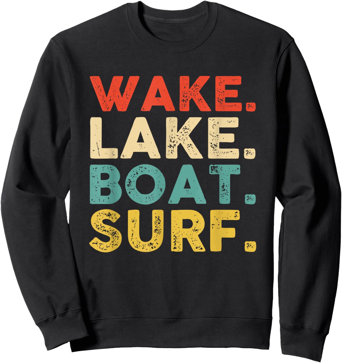 Wake Surfing Wake Surf Wake Surfing Rope Wake Surfboards Sweatshirt - Sweatshirt | Black