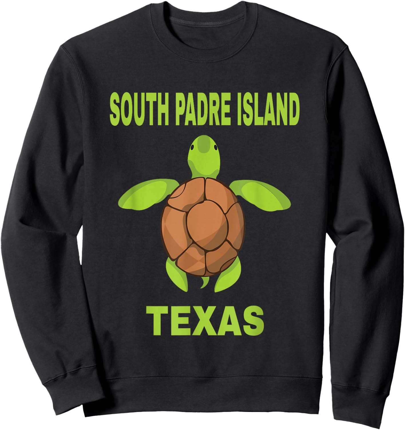 South Padre Island Family Vacation Texas Sea Turtle Sweatshirt - Sweatshirt | Black