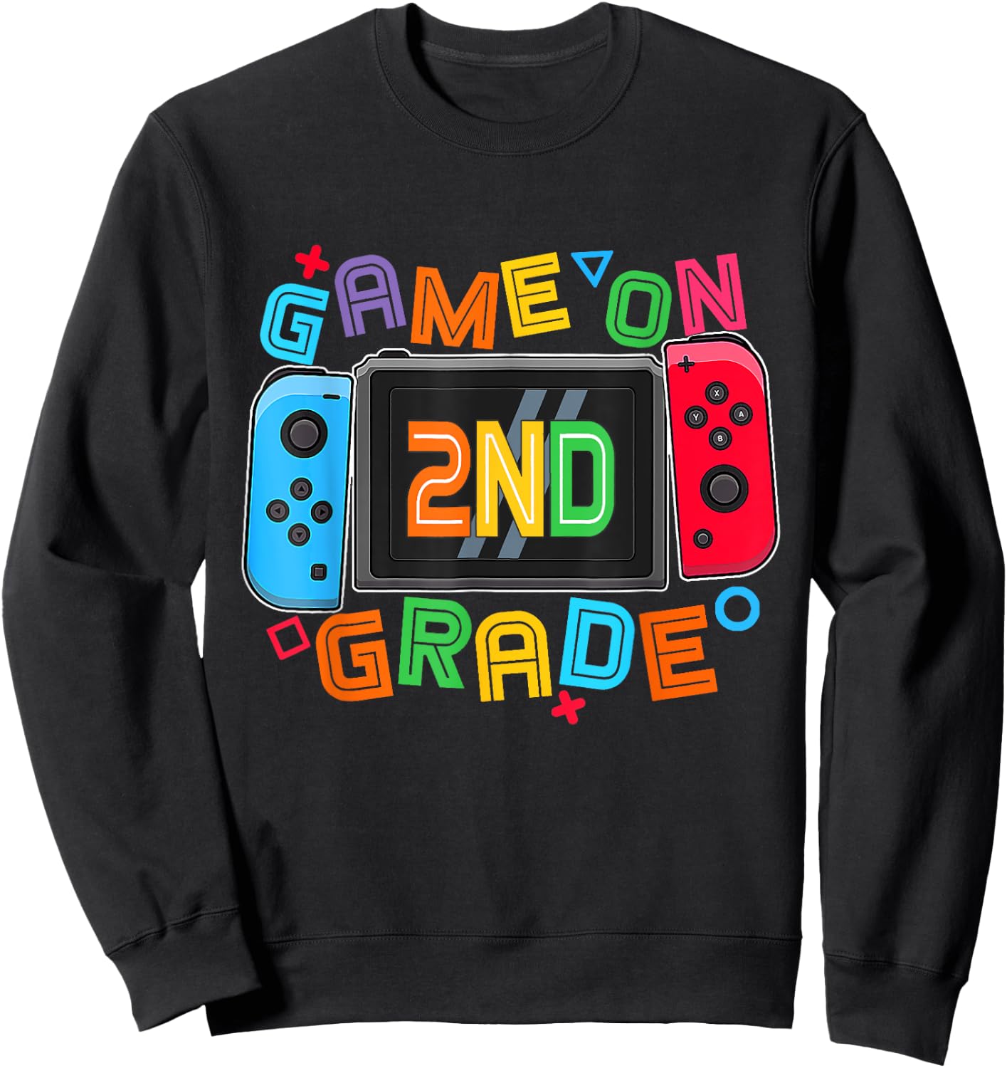 Game On 2nd Grade Gamer Boys Kids Back To School First Day Sweatshirt - Sweatshirt | Black