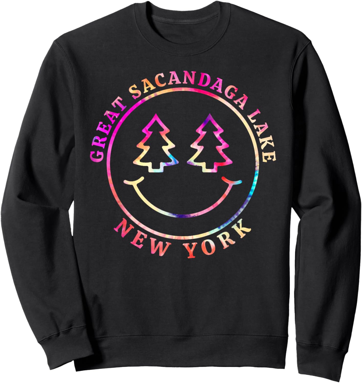 Great Sacandaga Lake, New York Summer Lake Swimming Sweatshirt - Sweatshirt | Black