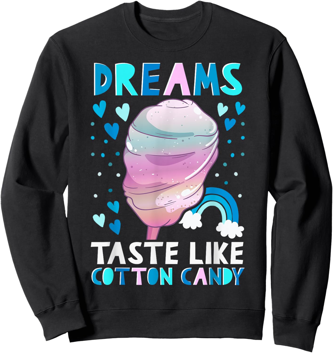 Sweet Cotton Candy Dreams Sweatshirt - Sweatshirt | Black