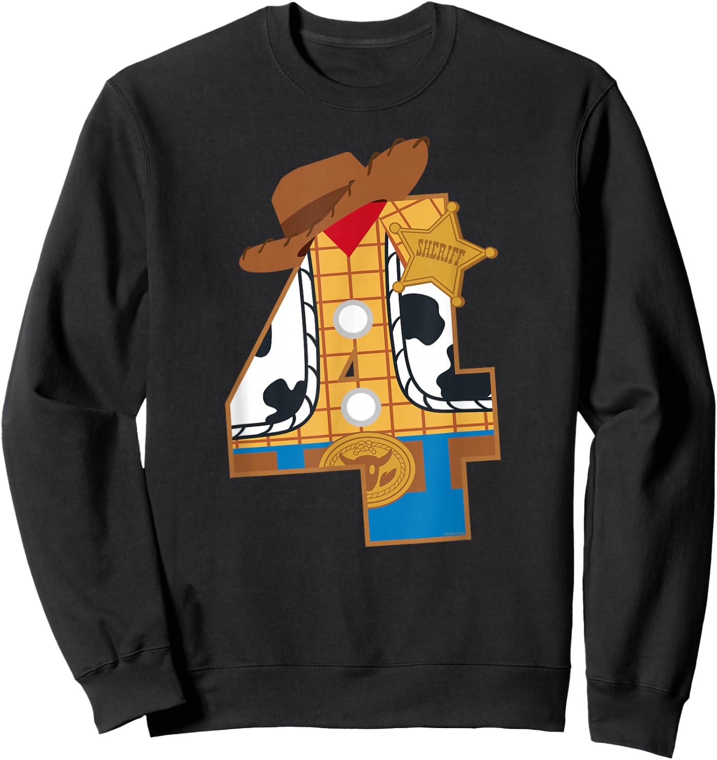 Disney and Pixar's Toy Story Fourth Birthday 4 Years Old Sweatshirt - Sweatshirt | Black