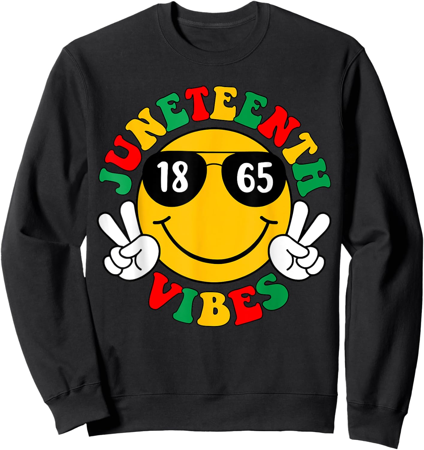Juneteenth 1865 Celebrate Black Pride Freedom African Retro Sweatshirt - Sweatshirt | Black