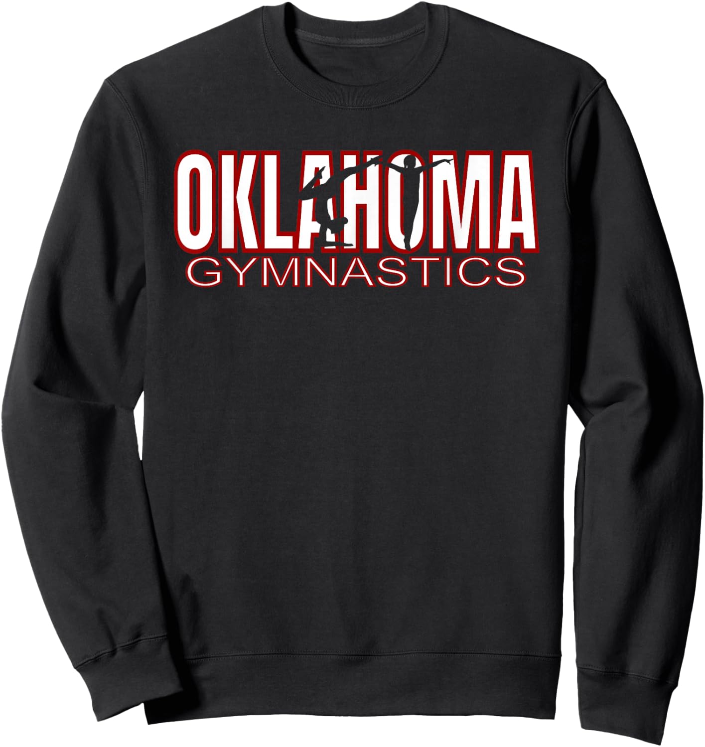 Oklahoma Gymnastics Competition Gymnast Tumbling Girl Gift Small Sweatshirt - Sweatshirt | Black