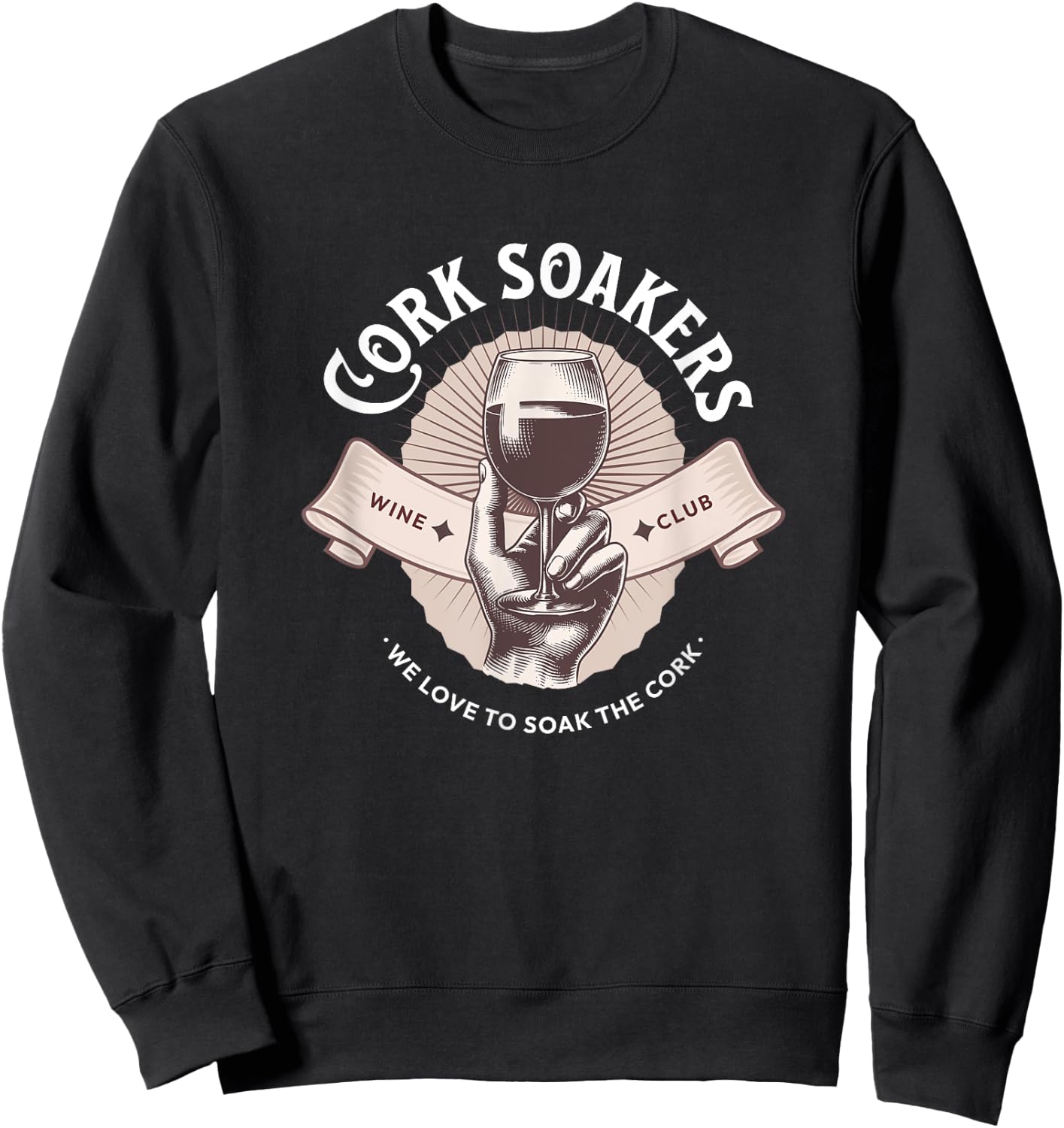 Cork Soakers Wine Club Sweatshirt - Sweatshirt | Black