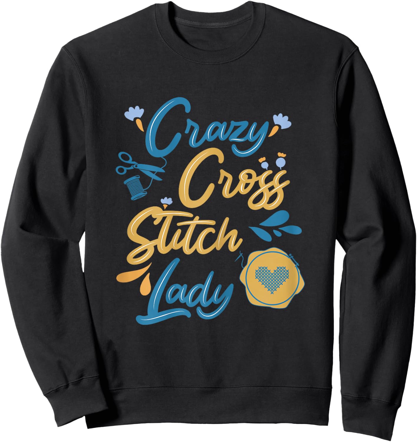Crazy Cross Stitch Lady Sweatshirt - Sweatshirt | Black