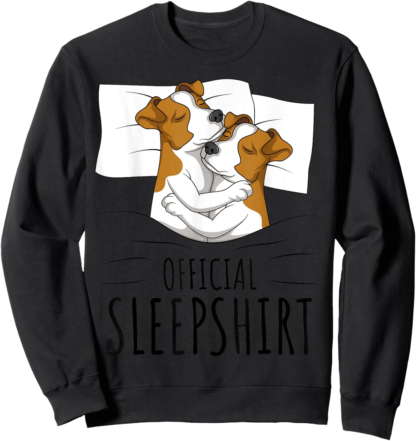 Sleeping Jack Russell Terrier Pyjamas Official Sleepshirt Sweatshirt - Sweatshirt | Black