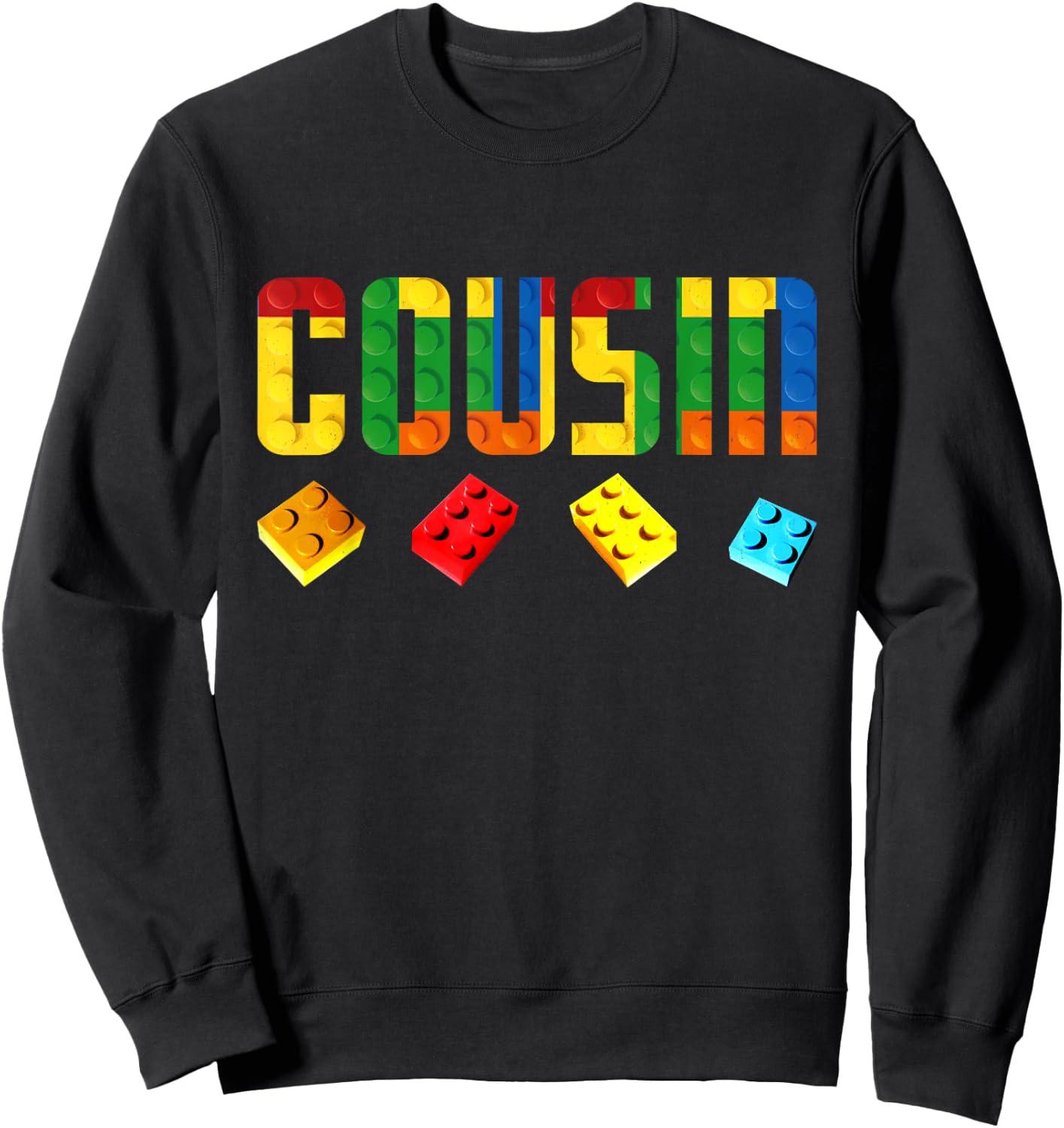 Cousin Master Builder Building Blocks Birthday Family Kids Sweatshirt - Sweatshirt | Black