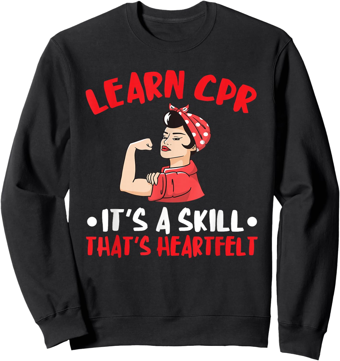 CPR Instructor AED Instructor Heartfelt Skill CPR Trainer Sweatshirt - Sweatshirt | Black