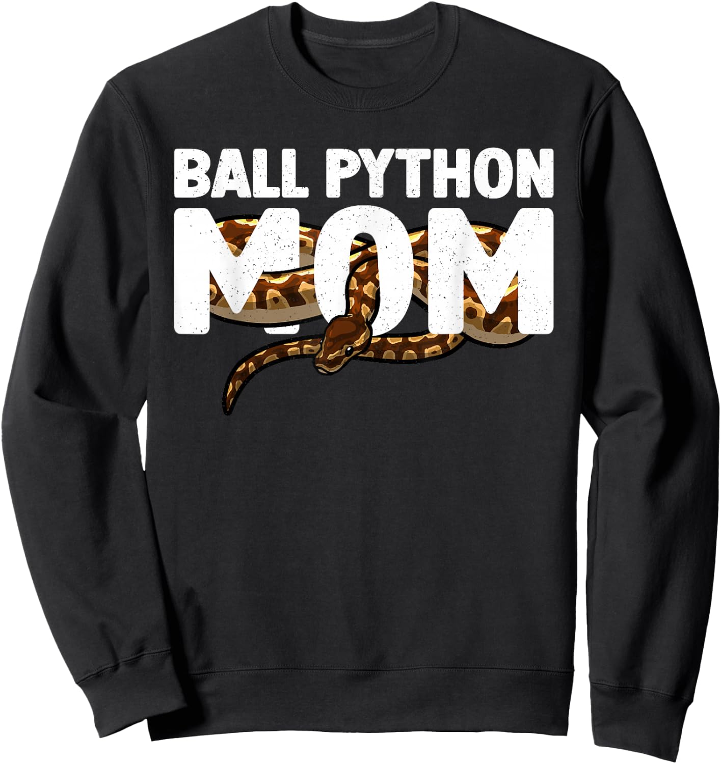Cool Ball Python Mom Art Girls Snake Ball Python Sweatshirt - Sweatshirt | Black