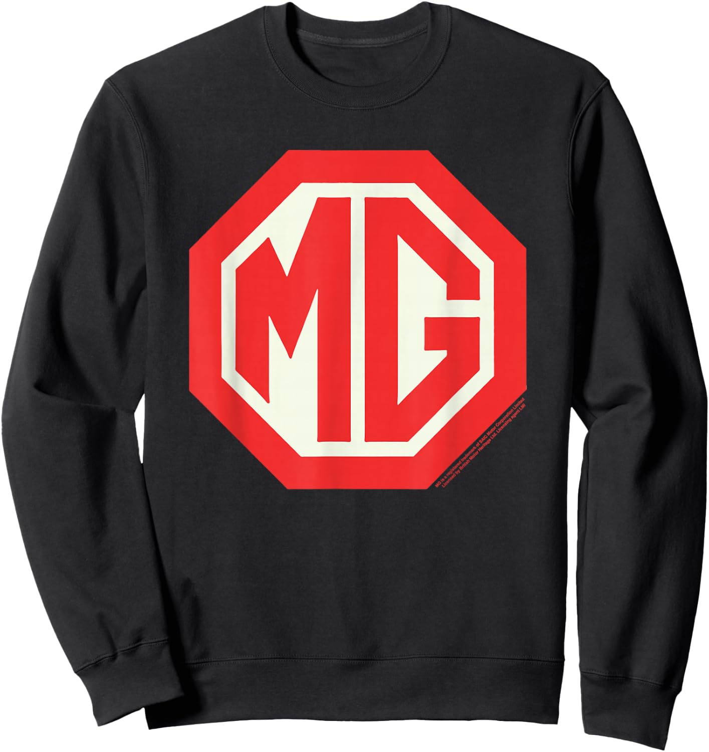MG Car Retro Red Badge Logo Sweatshirt - Sweatshirt | Black