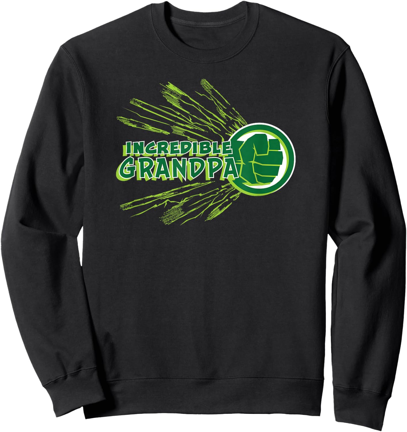 Marvel Hulk Incredible Grandpa Family Trip Vacation Sweatshirt - Sweatshirt | Black