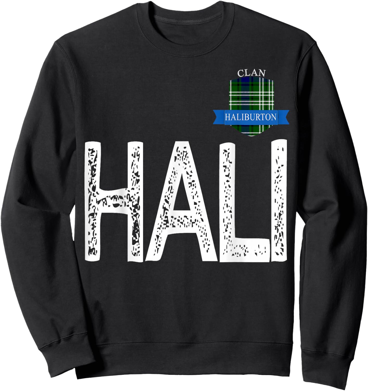 Clan Haliburton H and A and LI Family Matching Sweatshirt - Sweatshirt | Black