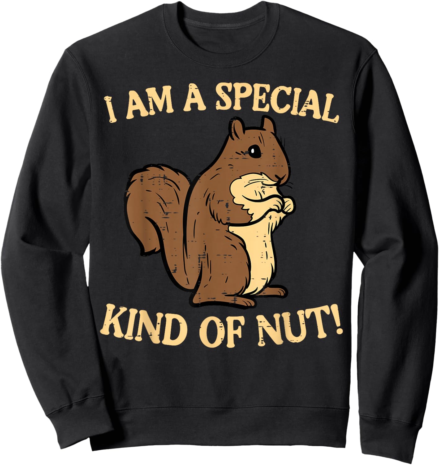 Squirrel Im Special Kind Of Nut Funny Boys Girls Kids Women Sweatshirt - Sweatshirt | Black