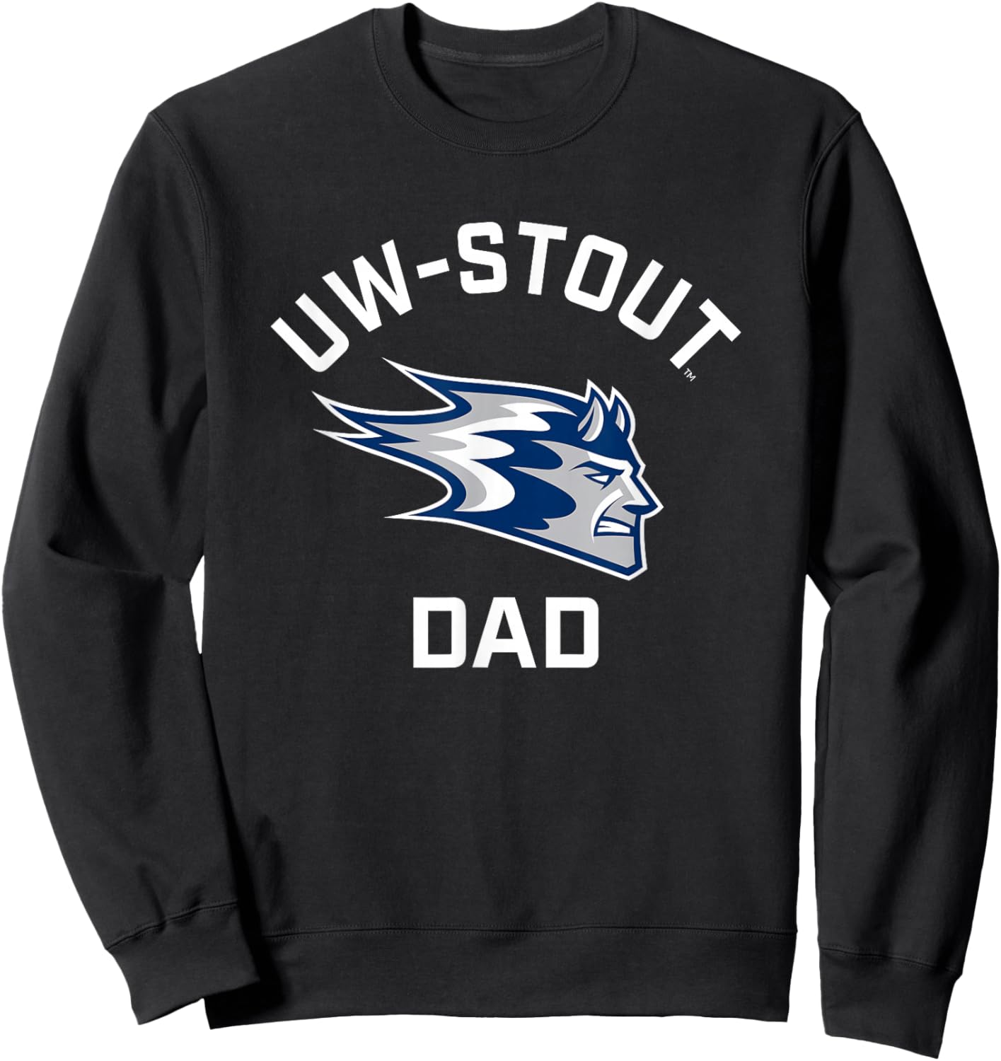 University of Wisconsin-Stout Blue Devils Arched Dad Sweatshirt - Sweatshirt | Black