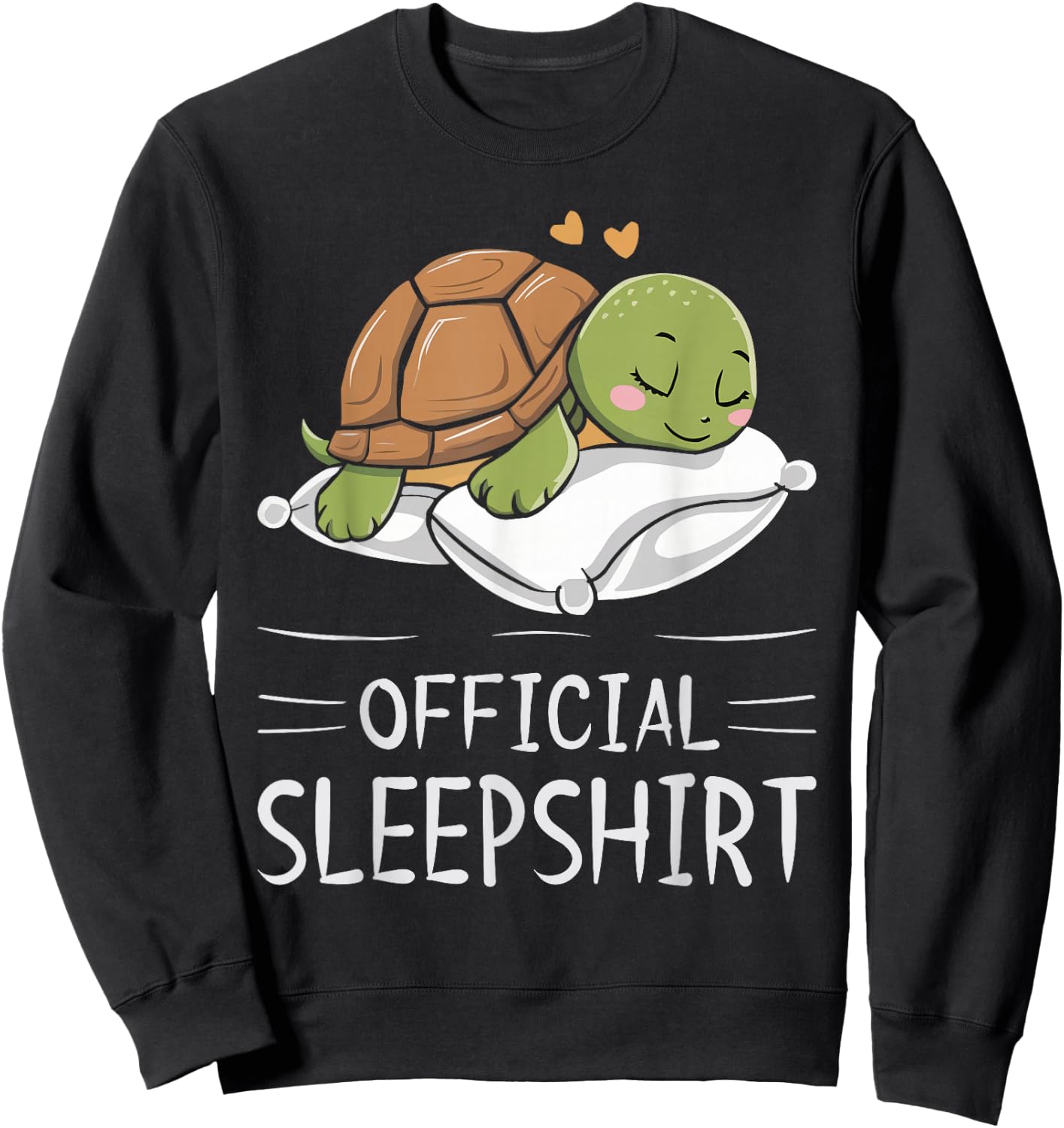 Turtle Official Sleepshirt Sleeping Turtles Sweatshirt - Sweatshirt | Black