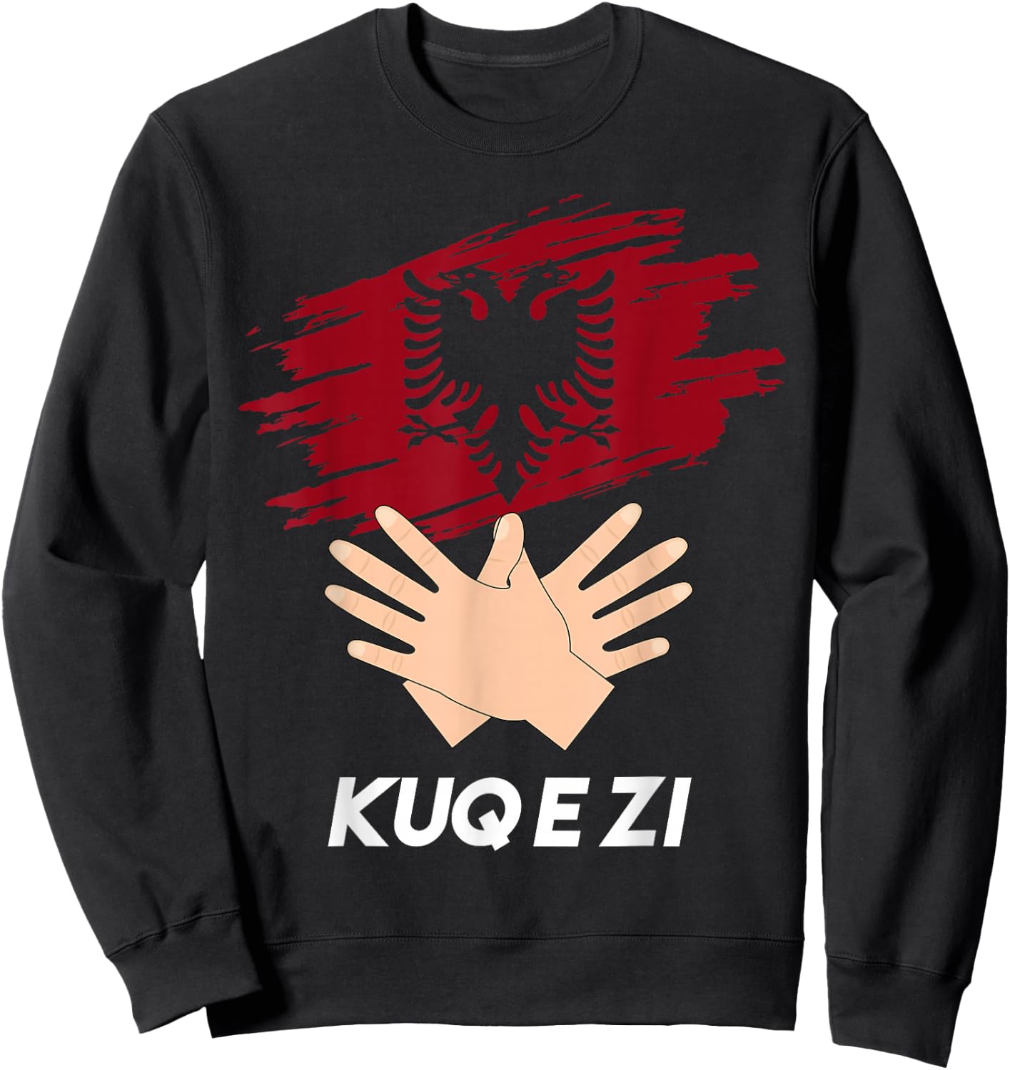 Albanian Flag Shqip Shqiponja Albanian Eagle Albania Sweatshirt - Sweatshirt | Black