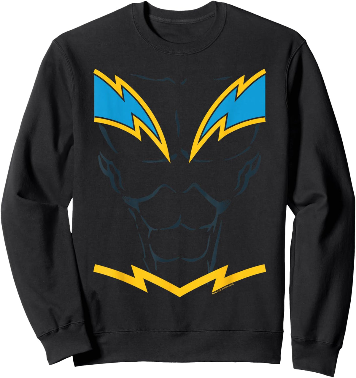 Justice League Black Lightning Uniform Halloween Costume Sweatshirt - Sweatshirt | Black