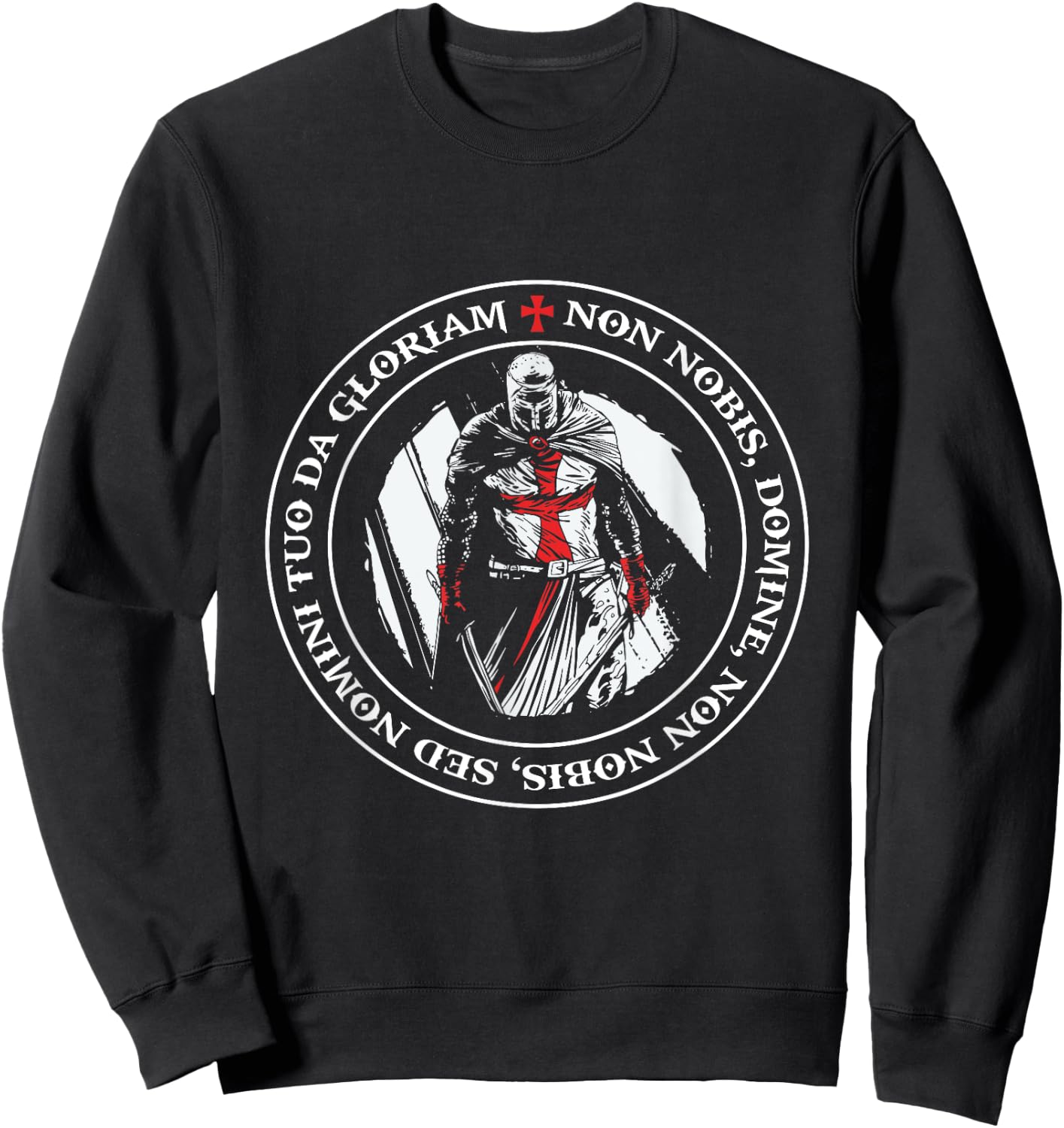 Caballero Templario Con Escudo Cruzado Y Cruz Templaria Sweatshirt - Sweatshirt | Black