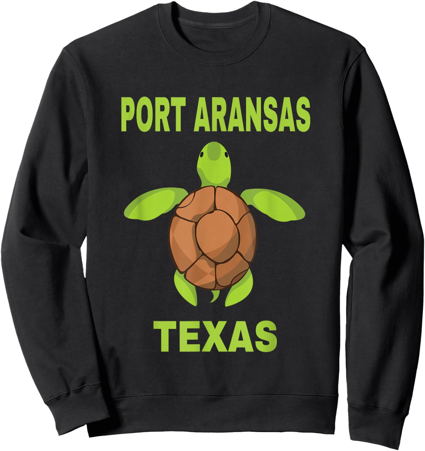 Port Aransas Family Vacation Texas Sea Turtle Sweatshirt - Sweatshirt | Black